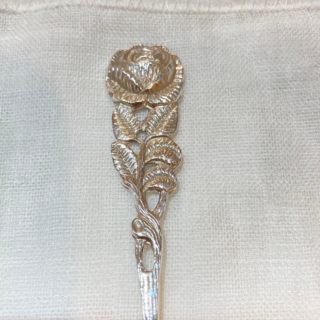 23 ANTIKO シルバー800 ヒルデスハイムローズシュガースプーン