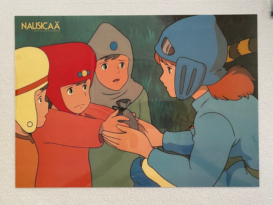 島本須美 直筆サイン入り 風の谷のナウシカ セルタッチ・ポスター 5枚セット
