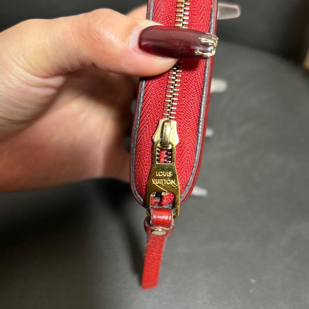 最終値下げ済み ルイヴィトン アンプラント ジッピー パース レッド
