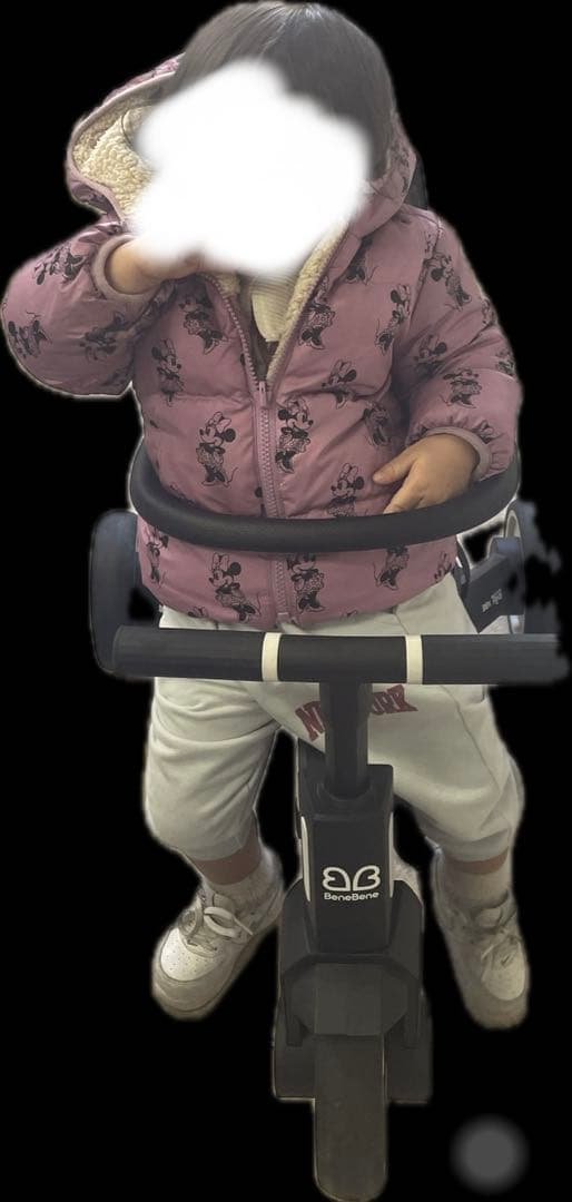 ベネベネ　オールインワン　三輪車　折りたたみ　ペダル付き　チャコール