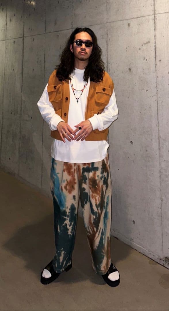 ambergleam/アンバーグリーム/タイダイフィットチノパンツ