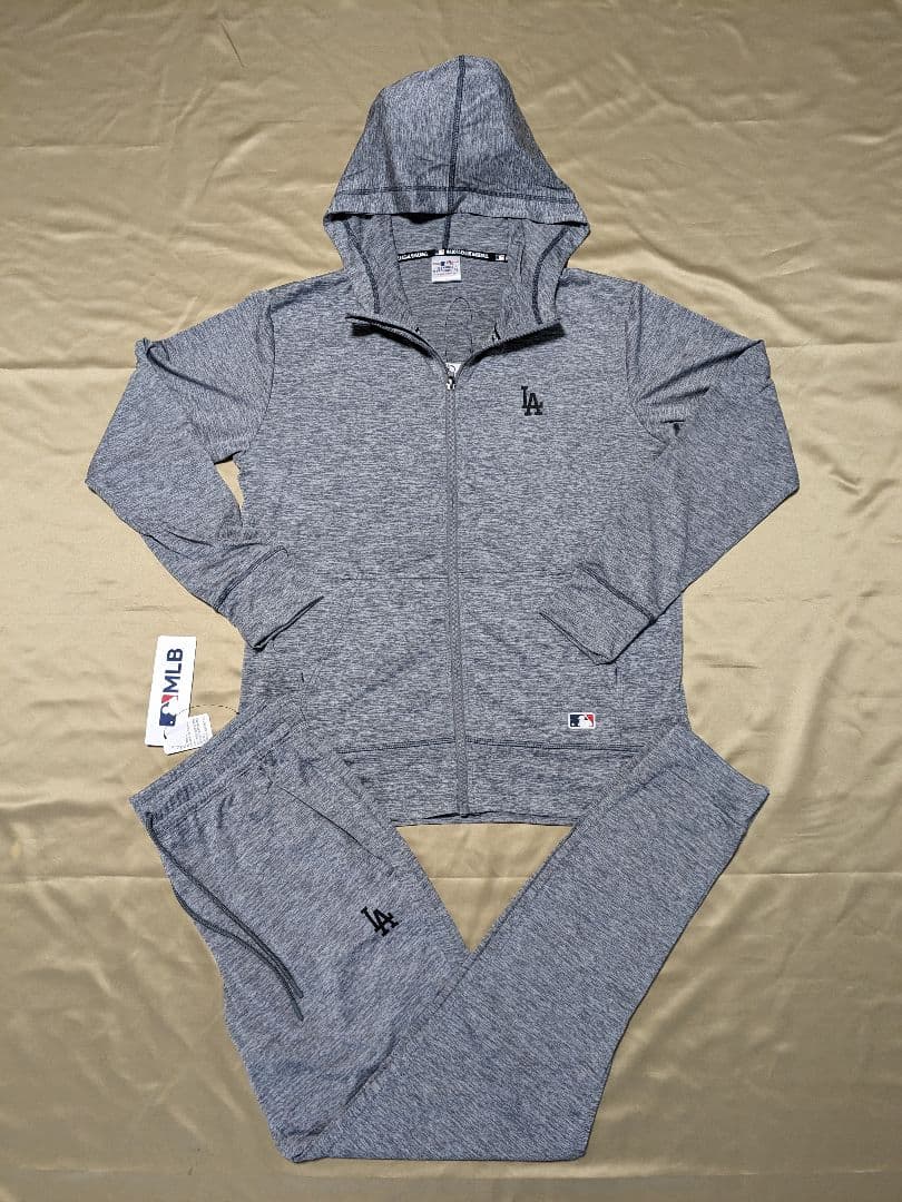 【未使用品Ｌ】MLB ドジャース●セットアップ【ジップ・パーカー+ジョガー】