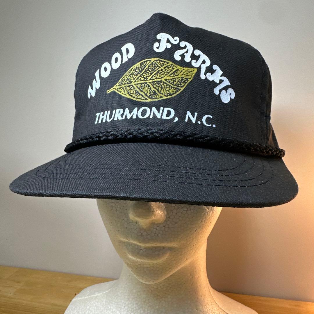 希少 USA製 80s 90sデッドストック ロープ キャップ 企業ロゴ