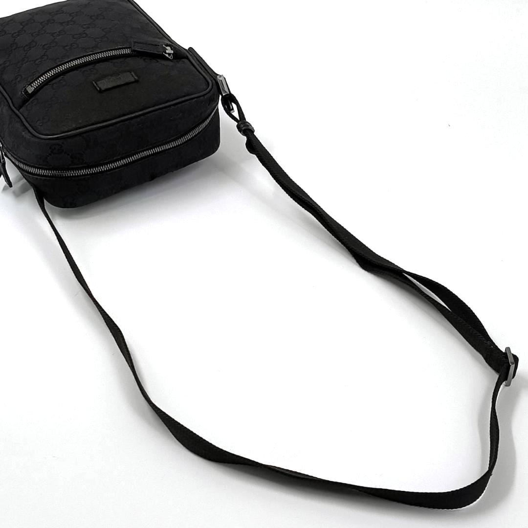 人気✨️ グッチ GG キャンバス ショルダーバッグ クロスボディ 斜め掛け 黒