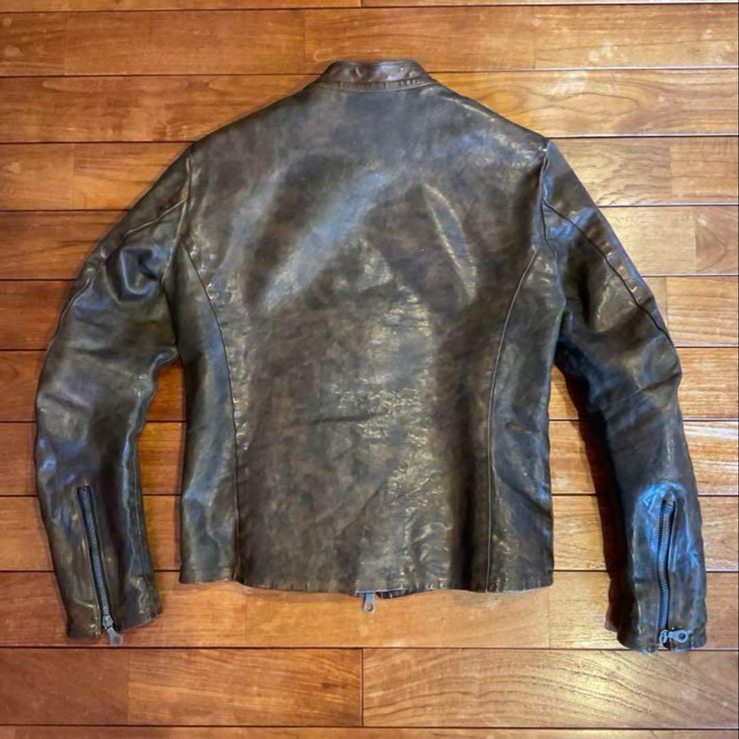 BACKLUSH イタリアンダブルショルダー シングルライダースM