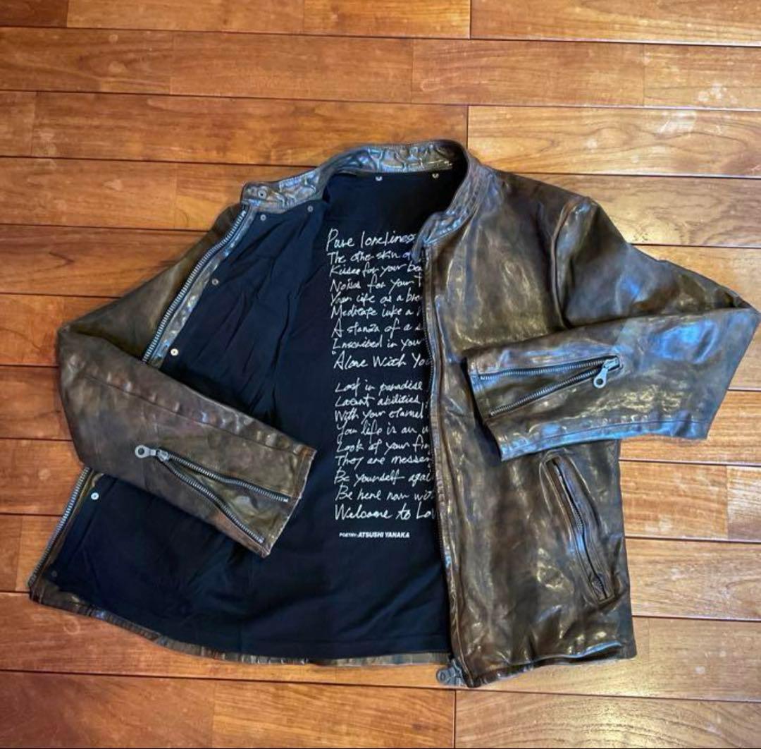 BACKLUSH イタリアンダブルショルダー シングルライダースM