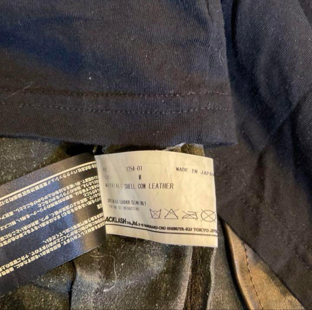 BACKLUSH イタリアンダブルショルダー シングルライダースM