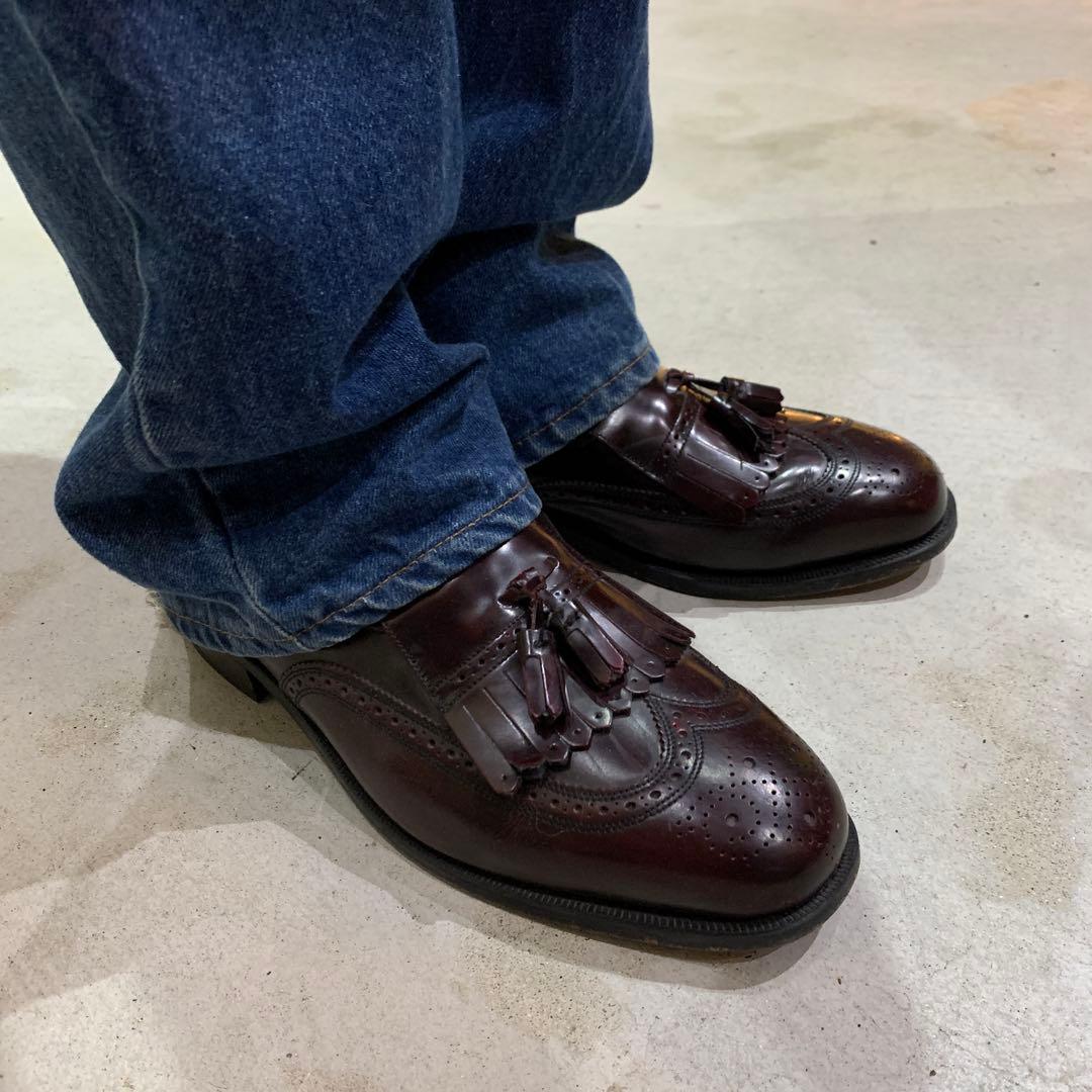 ☆FLORSHEIMフローシャイム☆フリンジタッセルローファー☆US9☆革靴☆