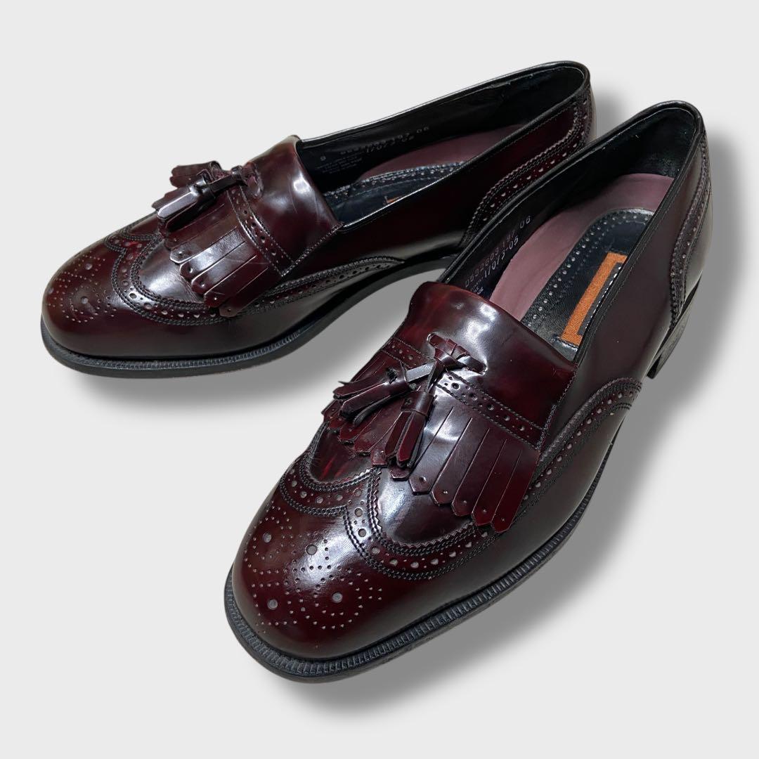 ☆FLORSHEIMフローシャイム☆フリンジタッセルローファー☆US9☆革靴☆