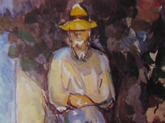 ポール・セザンヌ、【庭師】、希少な画集画より、新品高級額・額装付