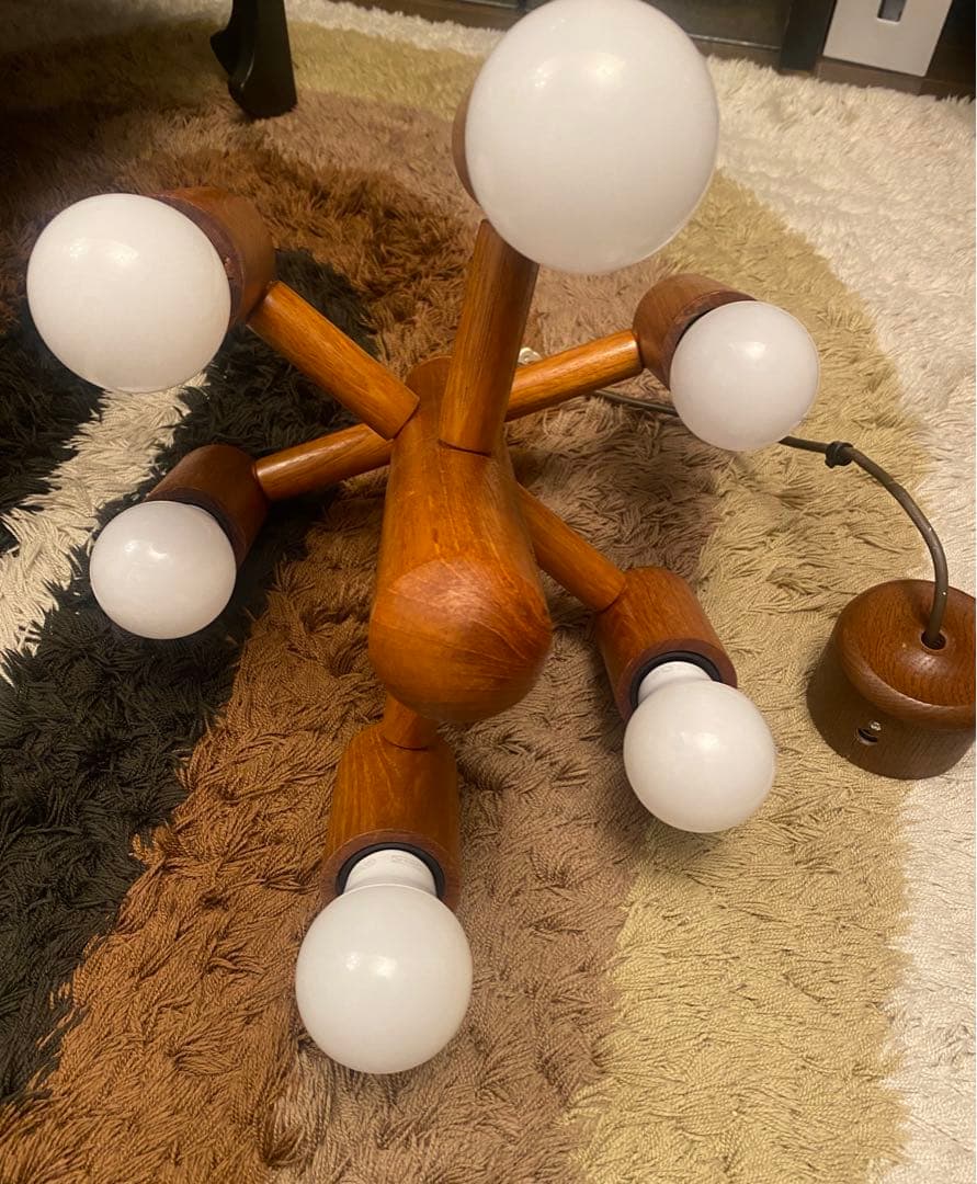 B*g様 Domus ドムス 6灯 シャンデリア 照明 ヴィンテージ ミッドセン