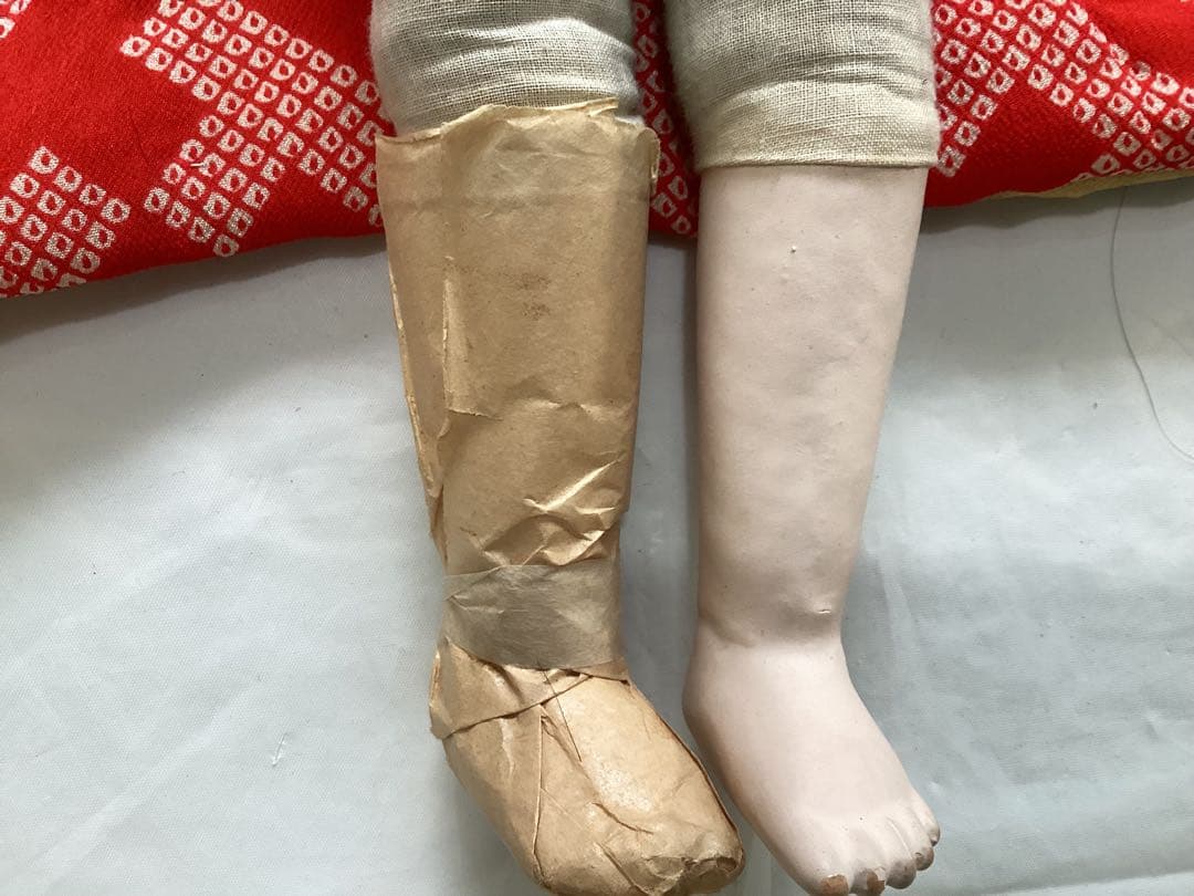 市松人形　人形師　伊藤直島作　昭和レトロ　抱き人形　吹子付き　ガラス眼　人毛