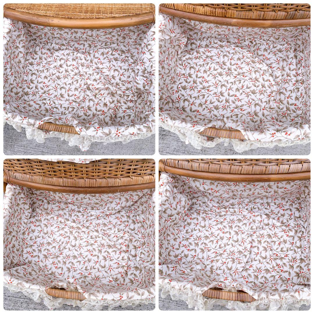 【送料込】ラタン 籐 ヴィンテージ収納 4段チェスト アンティーク家具