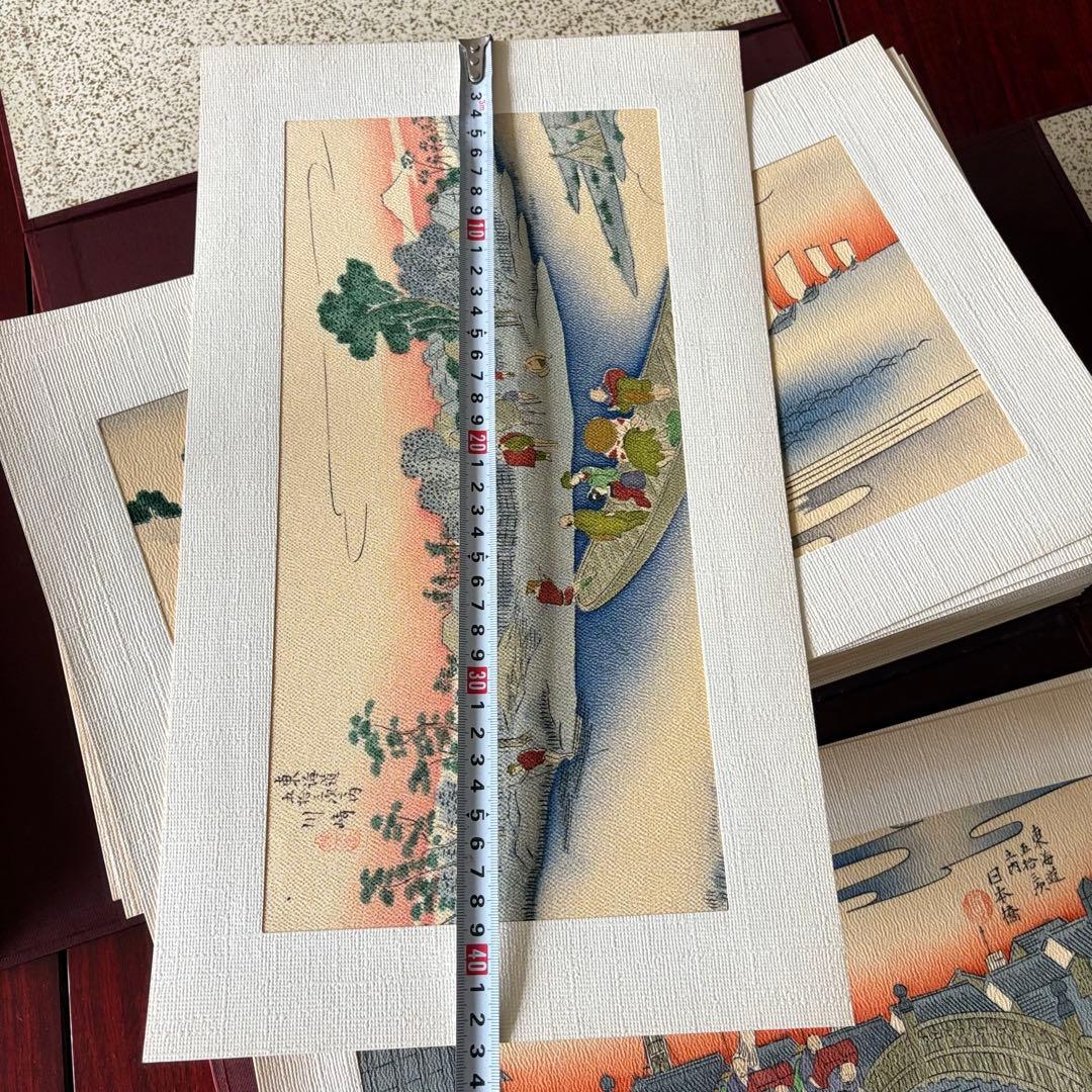 染色の彩りで綴る 東海道五十三次 全55枚揃 作品集 縮緬染色画