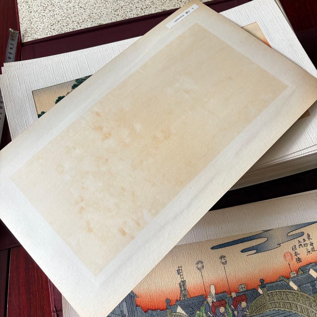 染色の彩りで綴る 東海道五十三次 全55枚揃 作品集 縮緬染色画