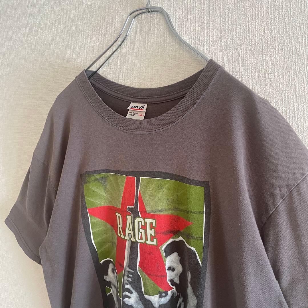 レイジアゲインストザマシーン☆バンドTシャツ☆バンT☆00s☆グレー☆XLサイズ