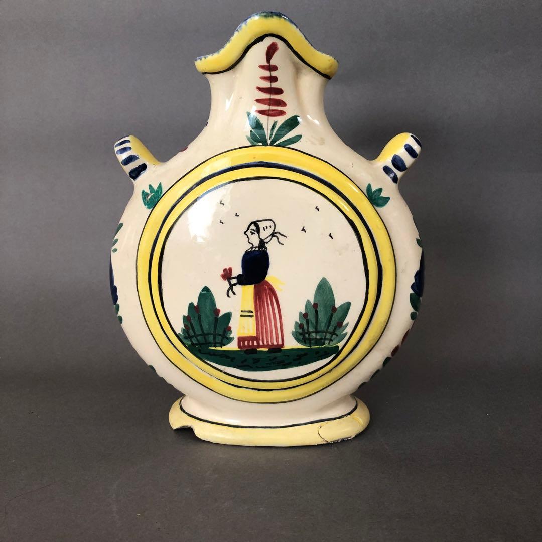 フランス陶器　アンティーク 花瓶