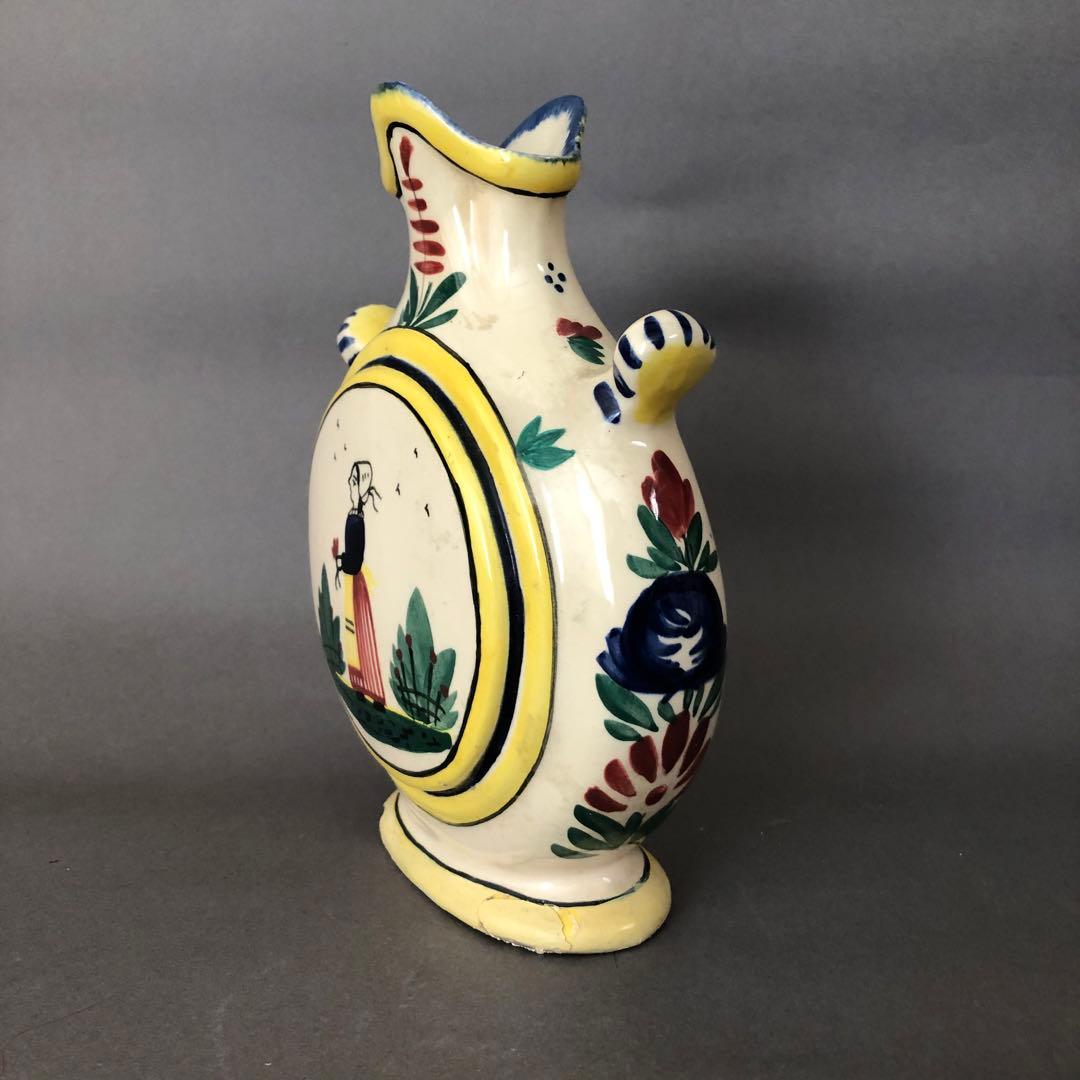 フランス陶器　アンティーク 花瓶