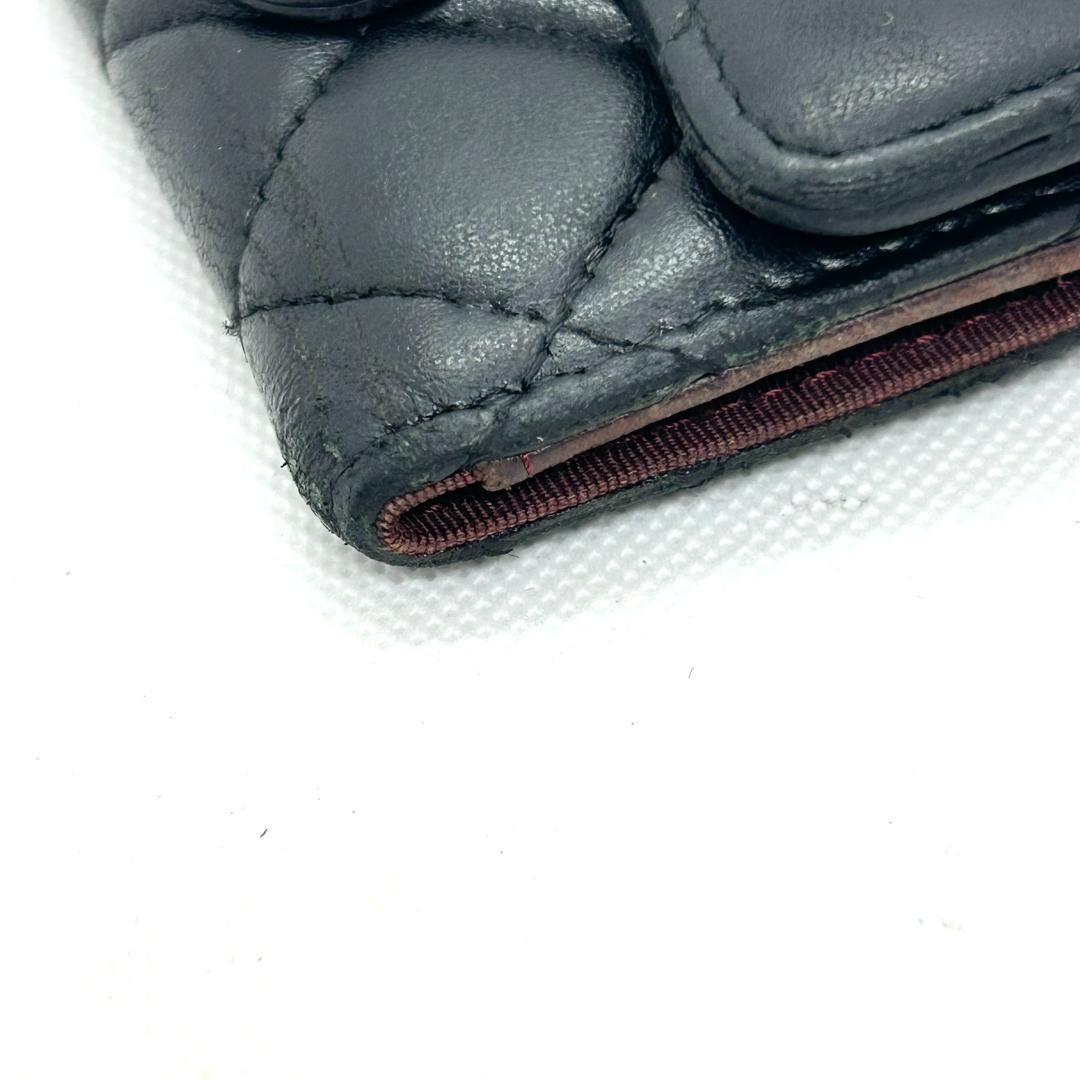 シャネル　キーケース　マトラッセ　ココマーク　黒　ギャランティー　箱付き