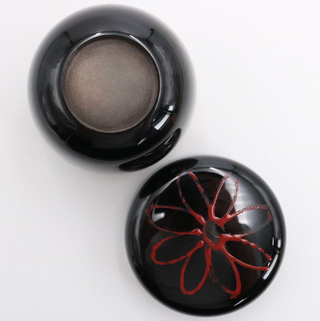 菊漆絵 黒大棗 内銀溜塗 堀内宗心(兼中斎)書付 在判 茶道具　M601　NT9