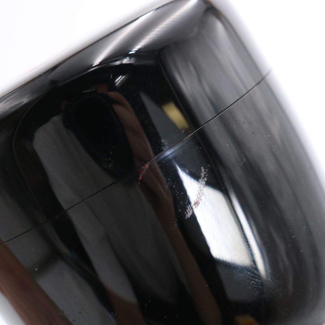 菊漆絵 黒大棗 内銀溜塗 堀内宗心(兼中斎)書付 在判 茶道具　M601　NT9