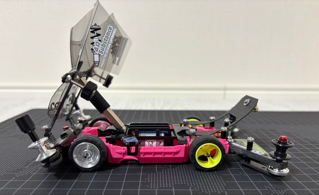 ミニ四駆　MSフレキ　完成品　ライキリ　ピンク