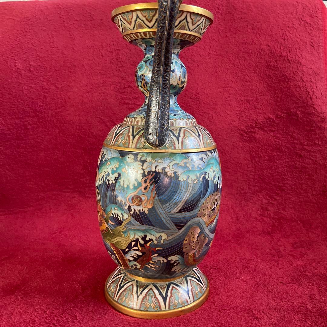 双龍、飛虎➖法蜋彩絵花瓶