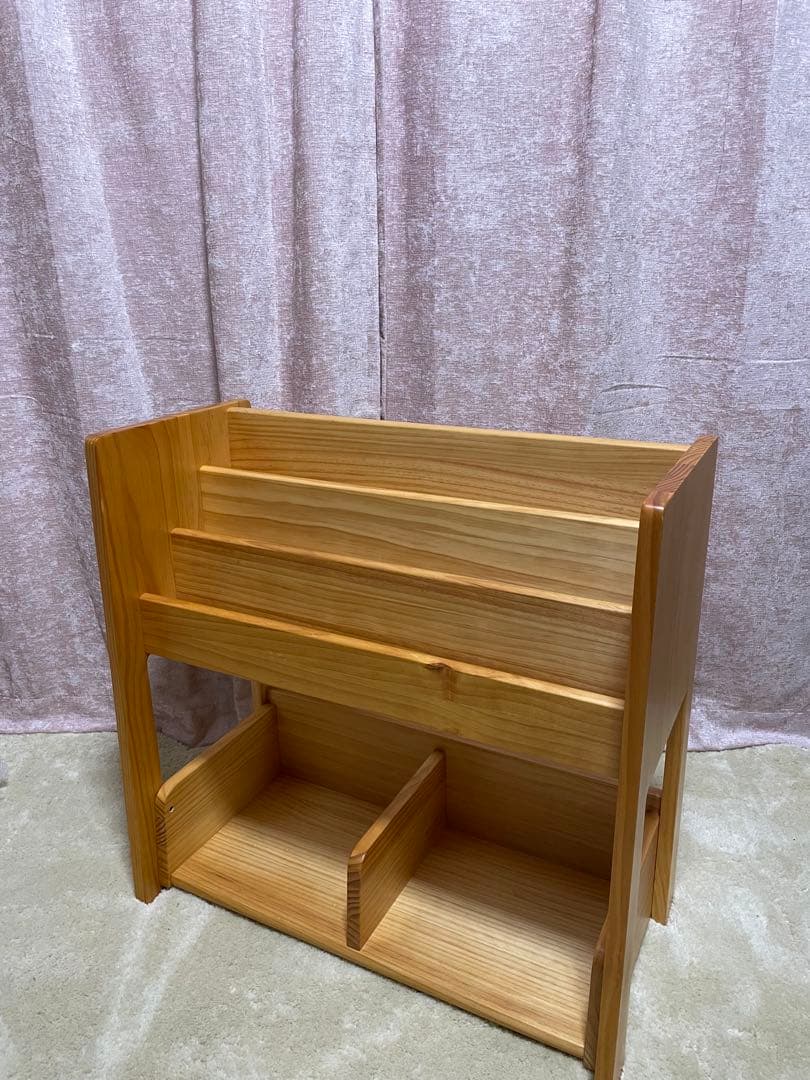 ニトリ　オリーブ　ブックシェルフ　幼児本棚　玩具箱　絵本棚