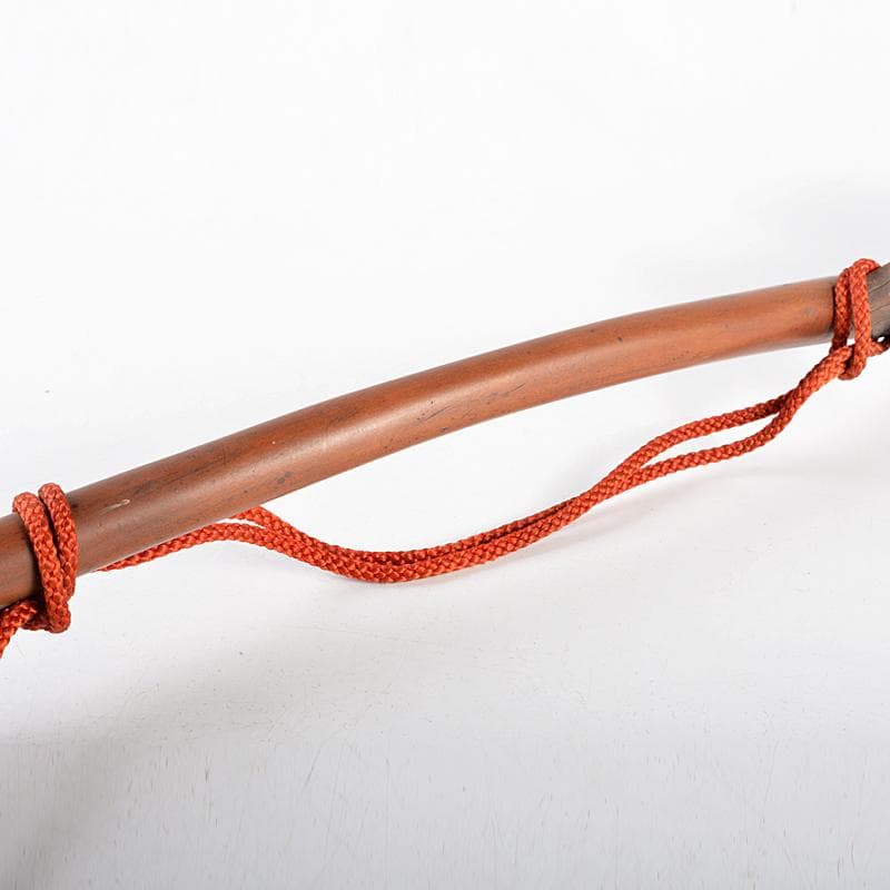 中国　唐木黄楊木彫刻　蓮の実に蜻蛉　如意　時代箱付　M　R5606