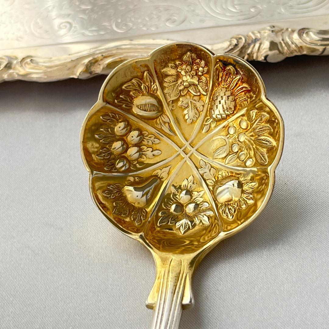 【英国】 キングスパターンのベリースプーン 【シルバープレート】