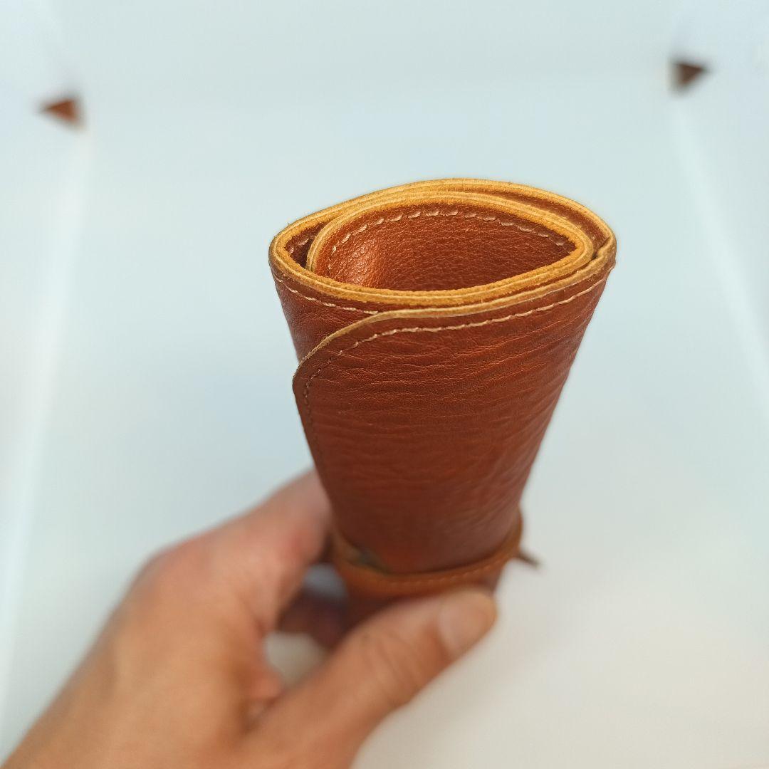 土屋鞄トーンオイルヌメロールペンケース　ブラウン