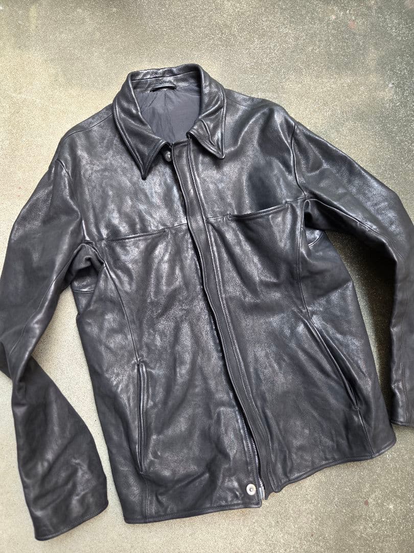 incarnation ホースレザーシャツカラーブルゾン