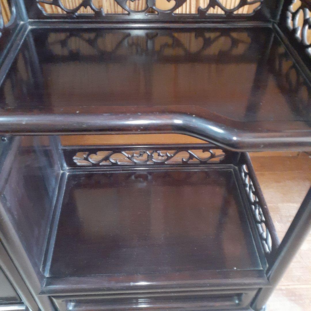 最終価格【長期保管品】茶棚 茶箪笥 昭和レトロ 古家具 飾棚 松竹模様 古民家