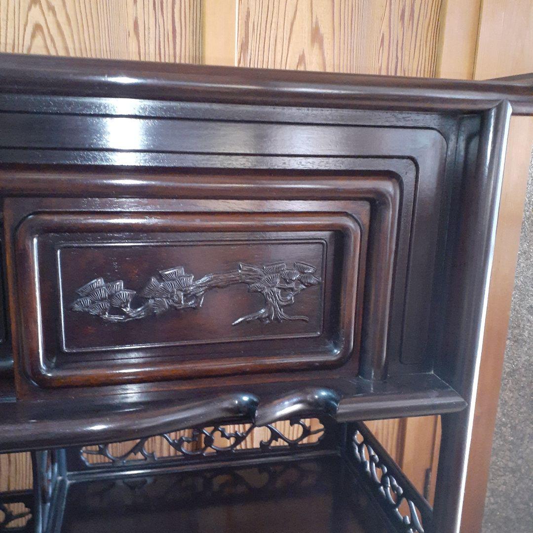 最終価格【長期保管品】茶棚 茶箪笥 昭和レトロ 古家具 飾棚 松竹模様 古民家