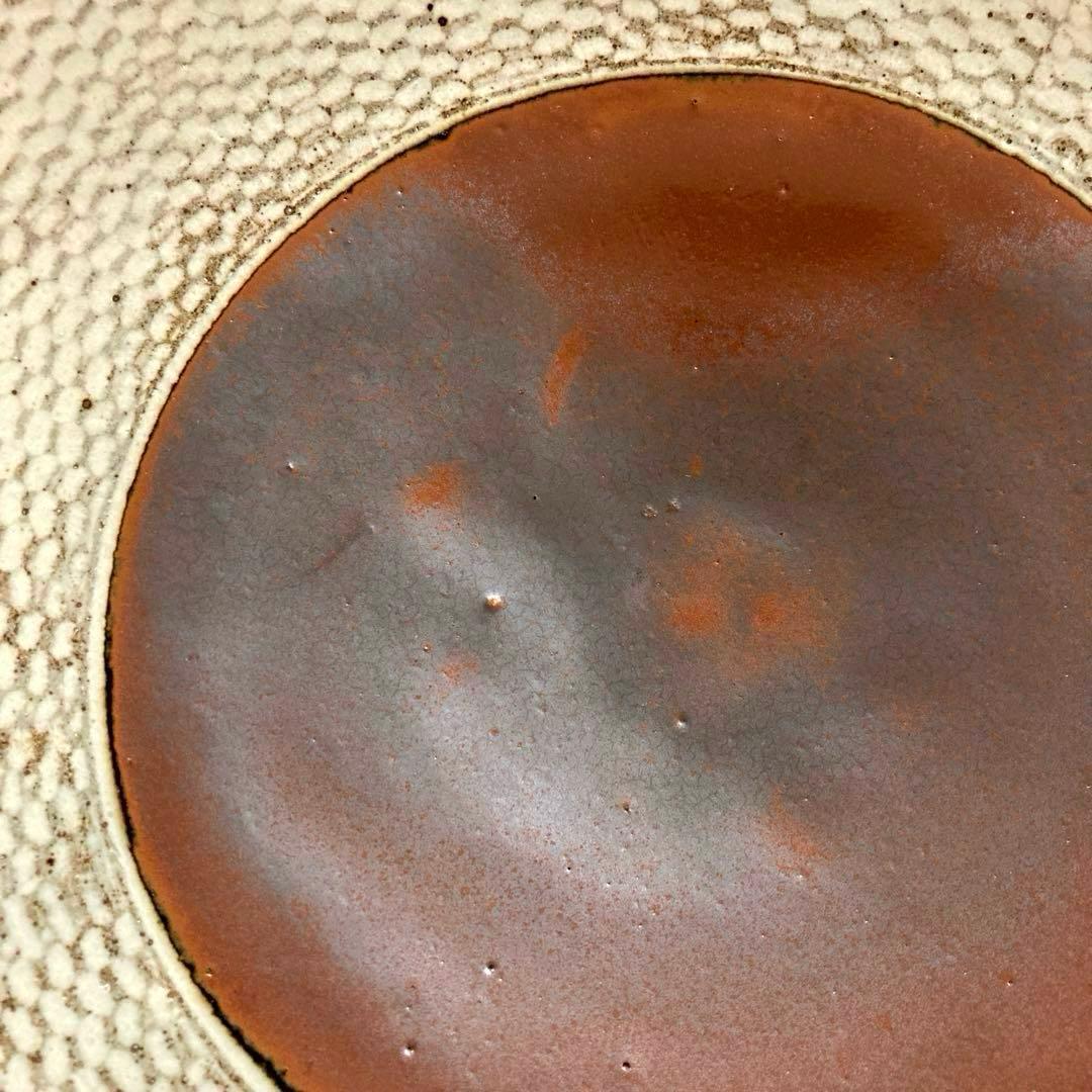 人間国宝　島岡達三　象嵌皿　大皿　36cm