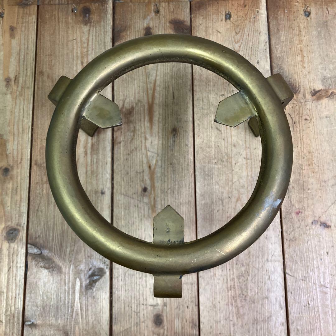 A-5 五徳 真鍮 鋳物 三本脚 火鉢 囲炉裏 茶道具 香道具 炭道具 古道具