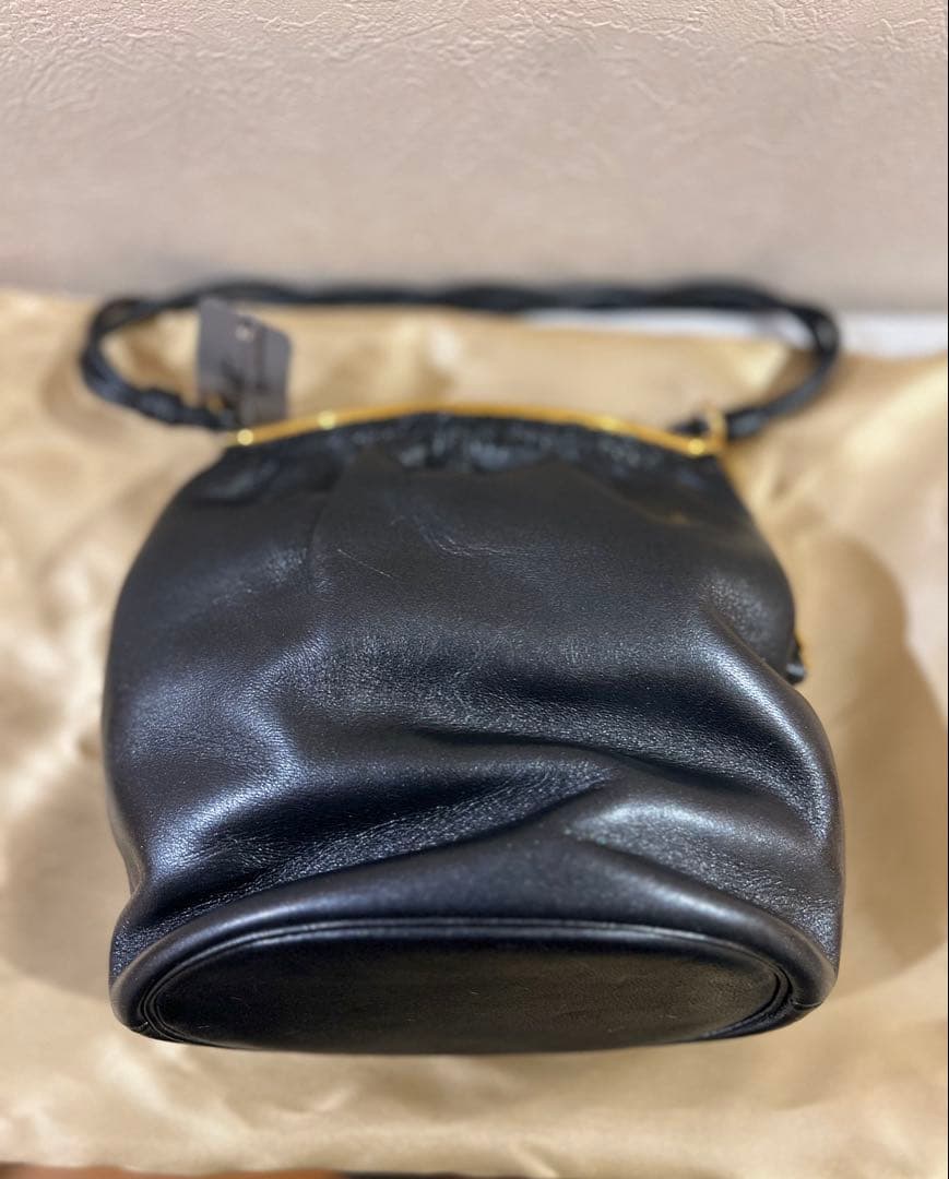 HAMANO ハマノ　濱野　ラムレザー　ハンドバッグ　石付き