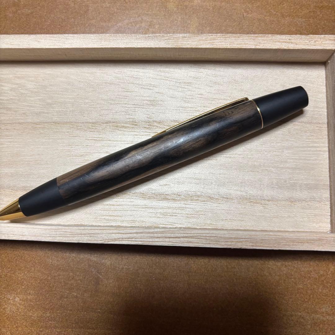 l.Xy_qth出品 野原工芸 特上黒柿 ロータリーボールペン