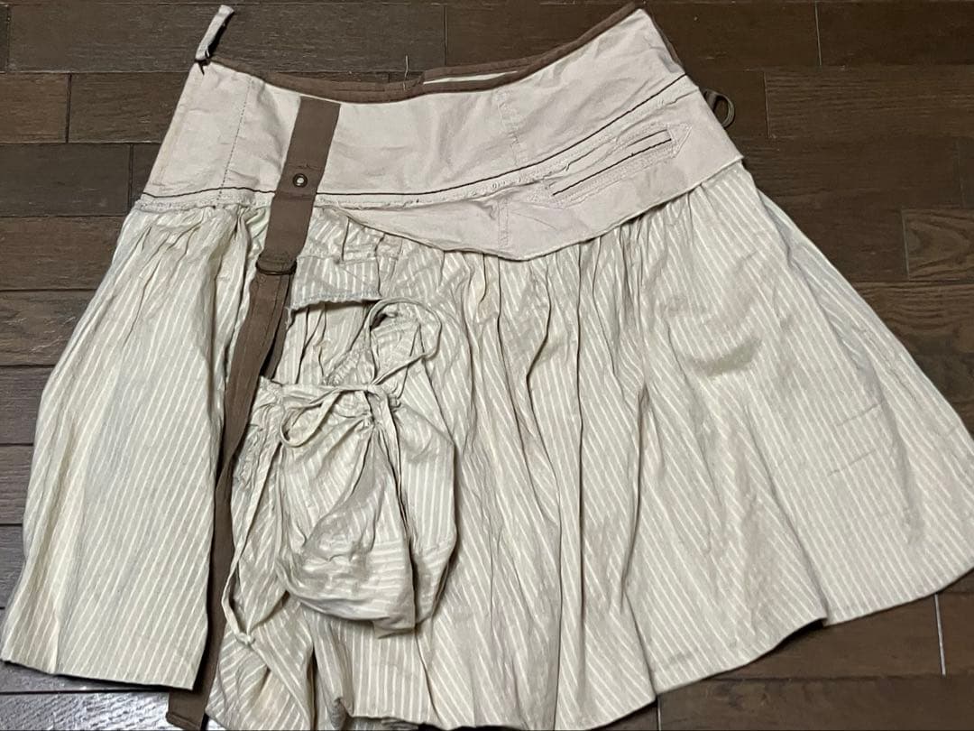 MARITHE FRANCOIS GIRBAUD ストライプ バルーンスカート