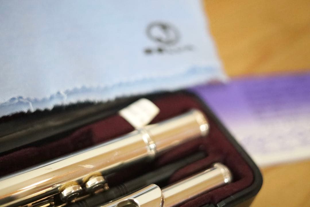 YAMAHA221フルート本体 ケース、説明書、ガーゼクロス付き