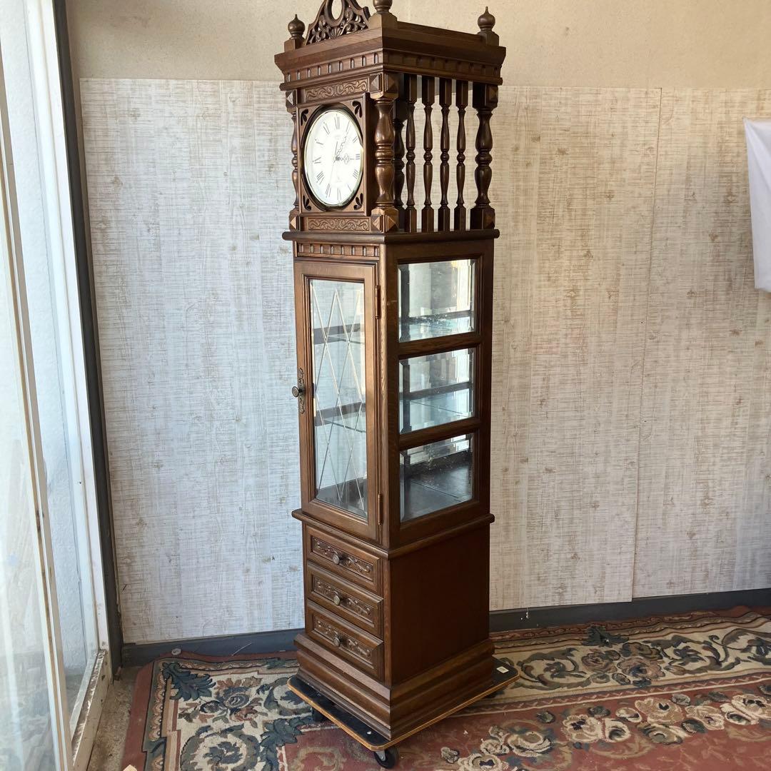昭和レトロ シチズン クリストロン ホールクロック 柱時計 飾り棚ショーケース