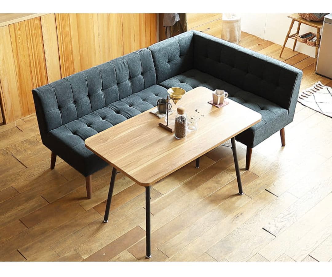 【naaa】　mild　L字　ダイニングセット　ダイニングテーブル