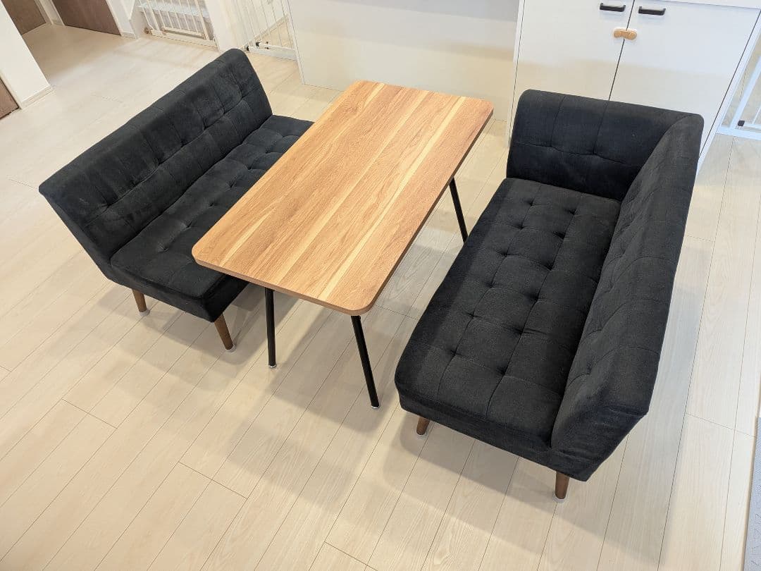 【naaa】　mild　L字　ダイニングセット　ダイニングテーブル