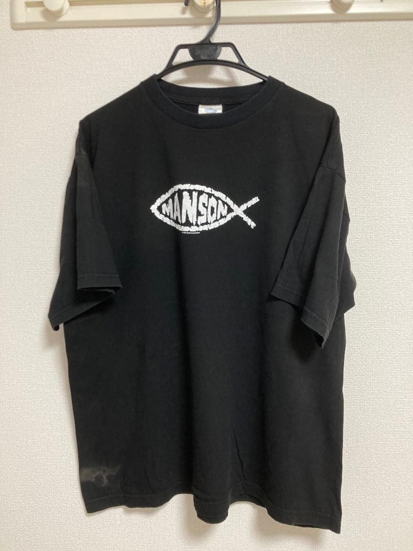 1997 Marilyn Manson Fish Logo Tシャツ XL