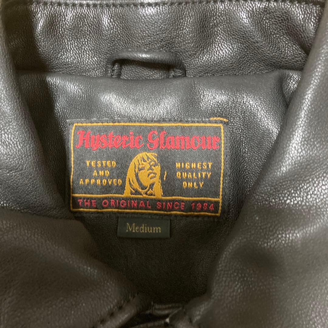 美品！定価１０万ヒステリックグラマー憧れのコーチレザー黒ジャケット逸品プレミア