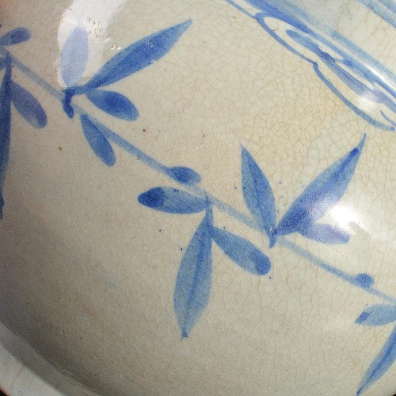 李朝　染付　花卉文　壷　花瓶　C　6288