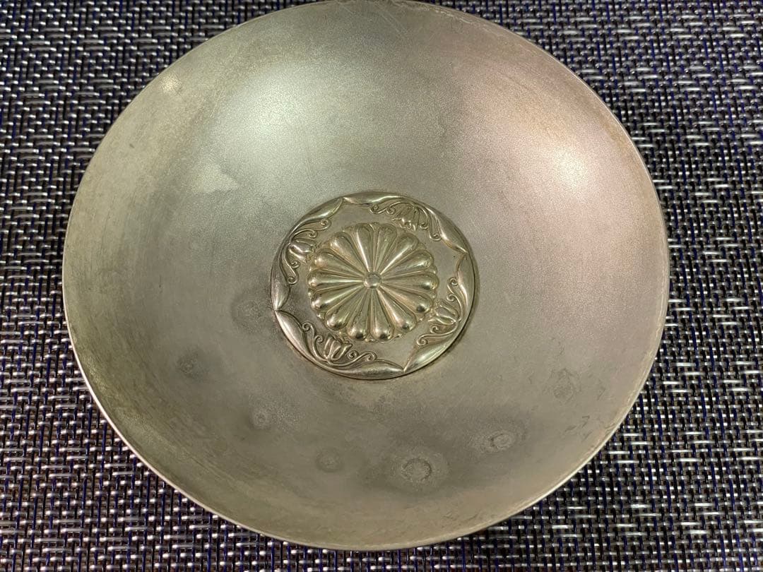 銀杯　常陸宮家（菊花紋）　皇室　重量251g