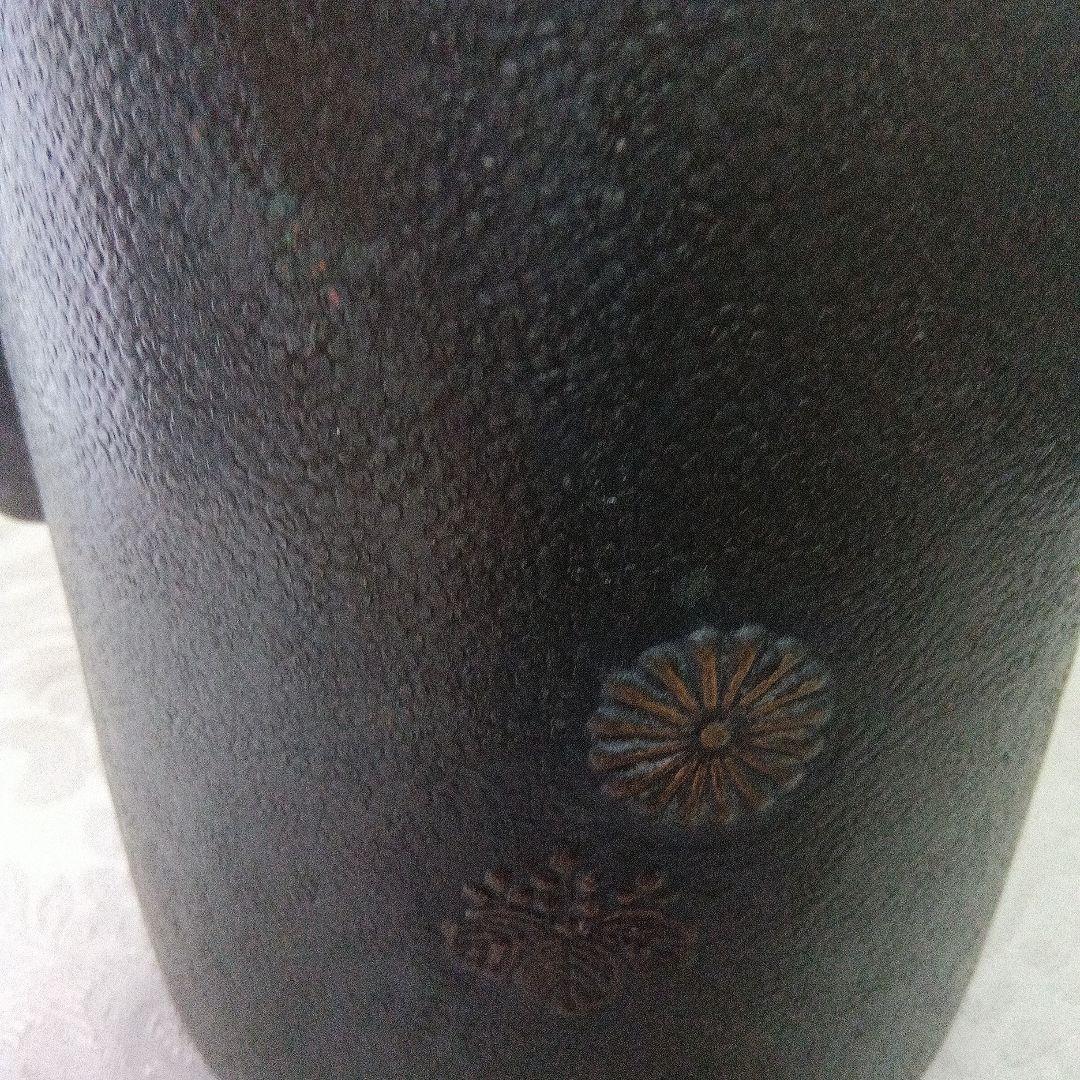 銅製　洗瓶　水次 　菊桐紋　茶道具