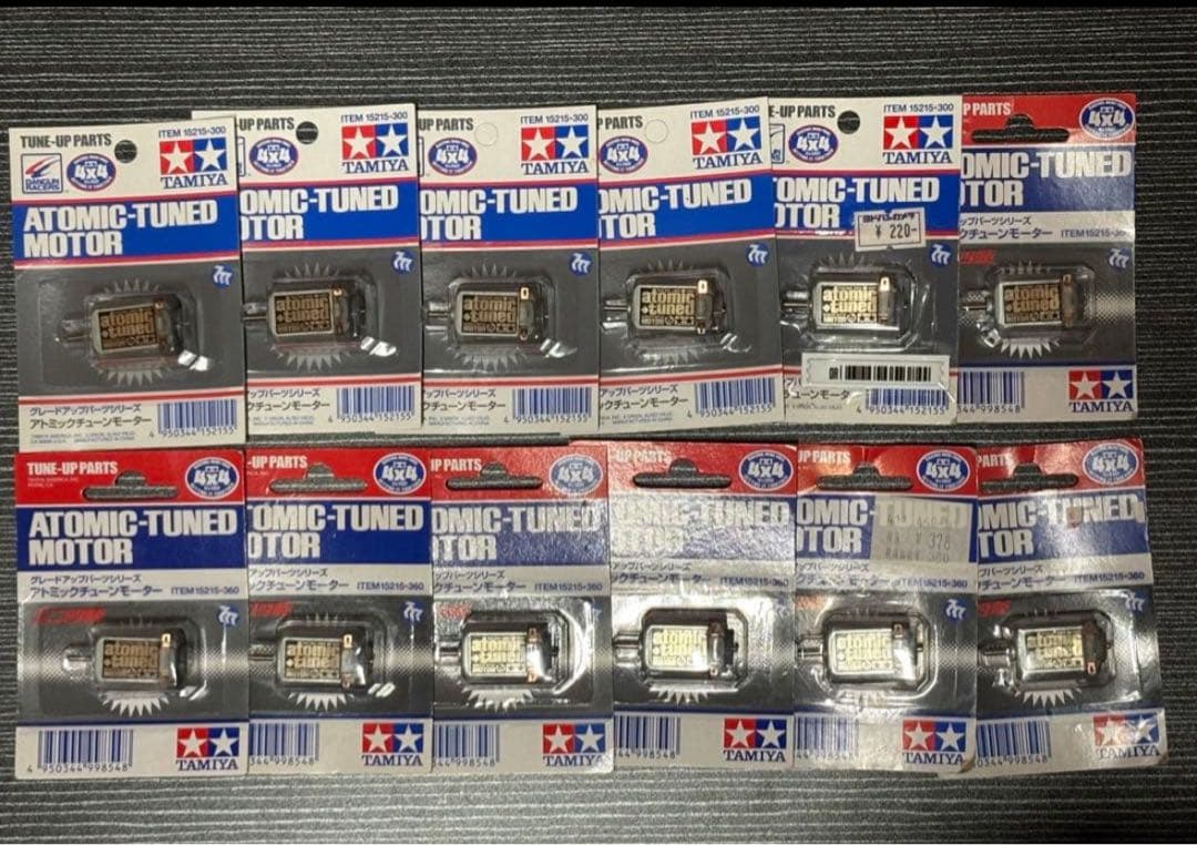 タミヤ　ミニ四駆　旧アトミックチューンモーター １２個セット パッケージ破損有り