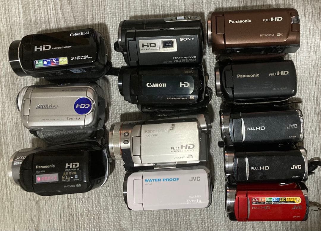 ビデオカメラ12台まとめ売り　※動作未確認